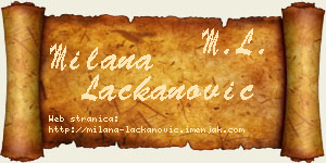 Milana Lackanović vizit kartica